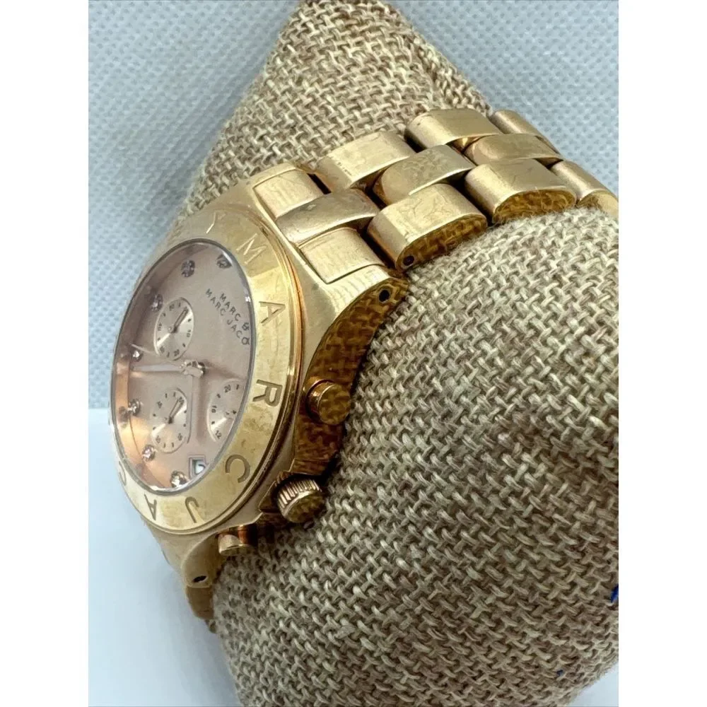 Marc Jacobs Blade MBM3102 Women's Stainless Steel Analog Gold Dial Watch JNA738